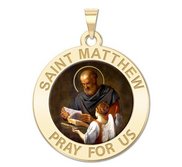 Saint Matthew Religious Medal  Color EXCLUSIVE 