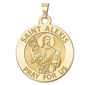 Saint Alexis Round Religious Medal  EXCLUSIVE 