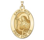 Saint Rita Oval Religious Medal  EXCLUSIVE 