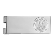 Stainless Steel Engravable Saint Elizabeth  Mary s Cousin  Money Clip