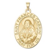 Saint Frances Cabrini Oval Religious Medal   EXCLUSIVE 