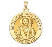 Saint John Chrysostom Round Religious Medal