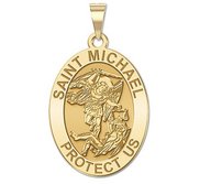 Saint Michael OVAL Religious Medal   EXCLUSIVE 