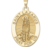 Saint Lazarus Oval Religious Medal   EXCLUSIVE 