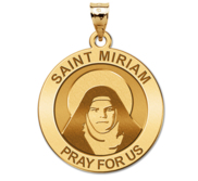 Saint Miriam Round Religious Medal  EXCLUSIVE 