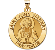 Saint John Vianney Round Religious Medal