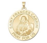 Saint Frances Cabrini Round Religious Medal   EXCLUSIVE 