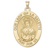 Our Lady of La Salette Religious Medal   Oval  EXCLUSIVE 