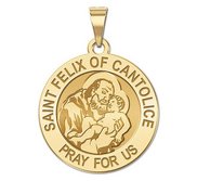 Saint Felix of Cantolice Round Religious Medal   EXCLUSIVE 