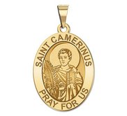 Saint Camerinus Oval Religious Medal   EXCLUSIVE 