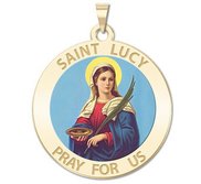 Saint Lucy Religious Medal  Color EXCLUSIVE 