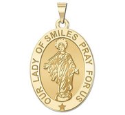 Our Lady of Smiles Medal   Oval  EXCLUSIVE 