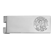 Stainless Steel Engravable Saint Gianna Beretta Molla Money Clip