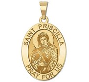 Saint Priscilla Medal  OVAL  EXCLUSIVE 