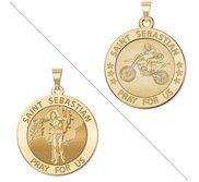 Motocross   Saint Sebastian Doubledside Sports Religious Medal  EXCLUSIVE 