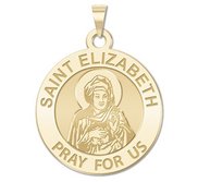 Saint Elizabeth  Mary s Cousin  Religious Round Medal   EXCLUSIVE 