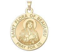 Saint Flora of Beaulieu Round Religious Medal   EXCLUSIVE 