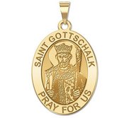 Saint Gottschalk Religious Oval Medal  EXCLUSIVE 