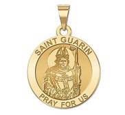 Saint Guarin Round Religious Medal  EXCLUSIVE 