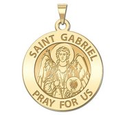 Saint Gabriel Round Religious Medal   EXCLUSIVE 