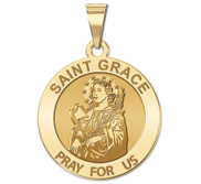 Saint Grace Religious Round Medal  EXCLUSIVE 