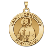 Saint Gorgonius Round Religious Medal  EXCLUSIVE 