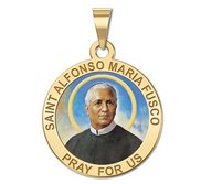 Saint Alfonso Maria Fusco Round Religious Medal  Color EXCLUSIVE 