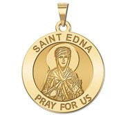 Saint Edna Round Religious Medal  EXCLUSIVE 