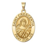 Saint Crescentia Round Religious Medal   Oval  EXCLUSIVE 