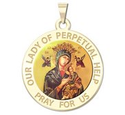 Our Lady of Perpetual Help Religious Medal Color  EXCLUSIVE 