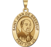 Saint Jean De Brebeuf Oval Religious Medal  EXCLUSIVE 