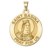 Saint Basina Round Religious Medal  EXCLUSIVE 