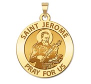 Saint Jerome Round Religious Medal