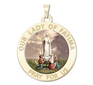 Our Lady of Fatima Religious Medal   Color EXCLUSIVE 