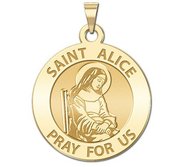 Saint Alice Round Religious Medal  EXCLUSIVE 