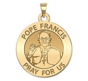 Pope Francis Religious Medal Round Laser Engraved  EXCLUSIVE 