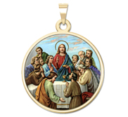 The Last Supper Round Religious Medal  Color EXCLUSIVE 