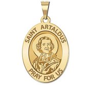 Saint Artaldus Religious Oval Medal  EXCLUSIVE 