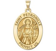 Saint Petronille Oval Religious Medal  EXCLUSIVE 