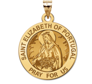 Saint Elizabeth of Portugal Round Religious Medal