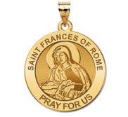 Saint Frances of Rome Round Religious Medal  EXCLUSIVE 