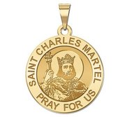 Saint Charles Martel Round Religious Medal    EXCLUSIVE 