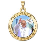 Pope Francis Papal Visit 2015    Journey to the Heart of NY  Color Laser Medal