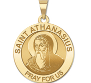 Saint Athanasius Round Religious Medal    EXCLUSIVE 