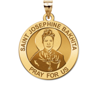 Saint Josephine Bakhita Round Religious Medal