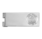 Stainless Steel Engravable Saint Declan Money Clip