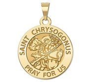 Saint Chrysogonus Round Religious Medal  EXCLUSIVE 