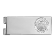 Stainless Steel Engravable Saint Thomas More Money Clip