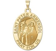 Saint Peter Armengol Oval Religious Medal  EXCLUSIVE 