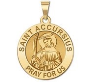 Saint Accursius Round Religious Medal    EXCLUSIVE 